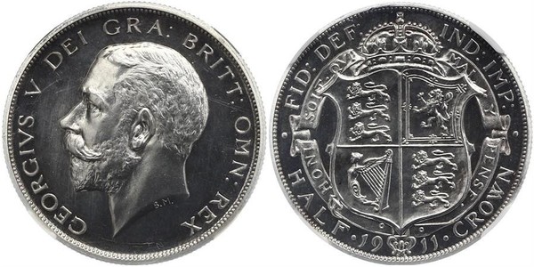 1/2 Крона(английская) Соединённое королевство Великобритании и Ирландии (1801-1922) Серебро Георг V (1865-1936)