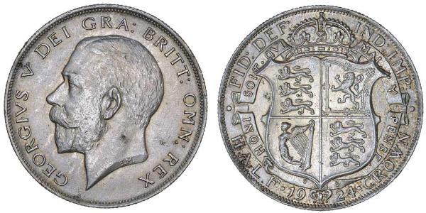 1/2 Крона(английская) Соединённое королевство Великобритании и Ирландии (1801-1922) Серебро Георг V (1865-1936)