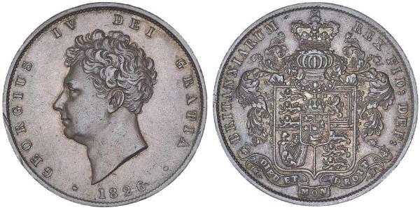1/2 Крона(английская) Соединённое королевство Великобритании и Ирландии (1801-1922) Серебро Георг IV (1762-1830)