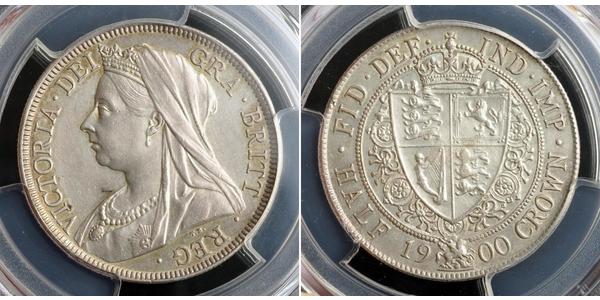 1/2 Крона(английская) Соединённое королевство Великобритании и Ирландии (1801-1922) Серебро Виктория (1819 - 1901)