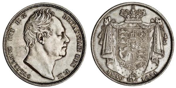 1/2 Крона(английская) Соединённое королевство Великобритании и Ирландии (1801-1922) Серебро Вильгельм IV (1765-1837)