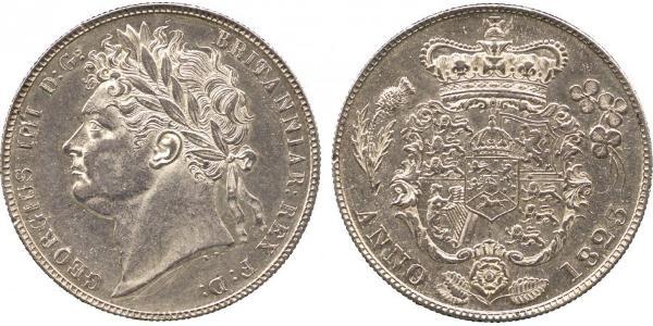 1/2 Крона(английская) Соединённое королевство Великобритании и Ирландии (1801-1922) Серебро Георг IV (1762-1830)