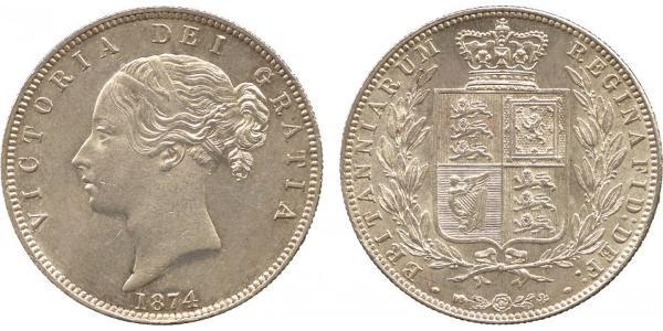 1/2 Крона(английская) Соединённое королевство Великобритании и Ирландии (1801-1922) Серебро Виктория (1819 - 1901)