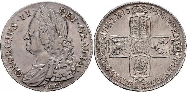 1/2 Крона(англійська) Королівство Великобританія (1707-1801) Золото Георг II (1683-1760)