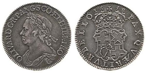 1/2 Крона(англійська) Англійська співдружність (1649-1660) Срібло 