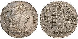 1/2 Крона(англійська) Королівство Англія (927-1649,1660-1707) Срібло Карл II (1630-1685)