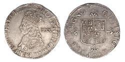 1/2 Крона(англійська) Королівство Англія (927-1649,1660-1707) Срібло Карл II (1630-1685)