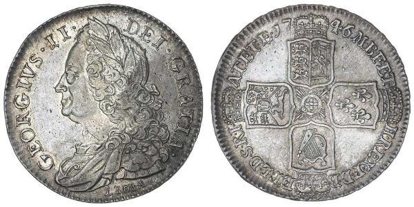 1/2 Крона(англійська) Королівство Великобританія (1707-1801) Срібло Георг II (1683-1760)