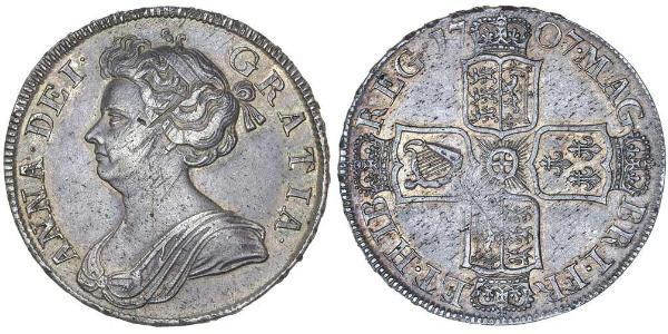 1/2 Крона(англійська) Королівство Великобританія (1707-1801) Срібло Анна Стюарт(1665-1714)