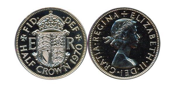 1/2 Крона Великобритания (1922-) Никель/Медь Елизавета II (1926-2022)