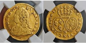1/2 Луидор Королевство Франция (843-1791) Золото Людовик XV (1710-1774)