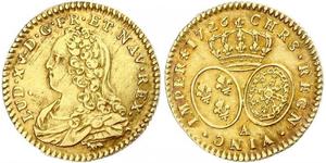 1/2 Луидор Королевство Франция (843-1791) Золото Людовик XV (1710-1774)