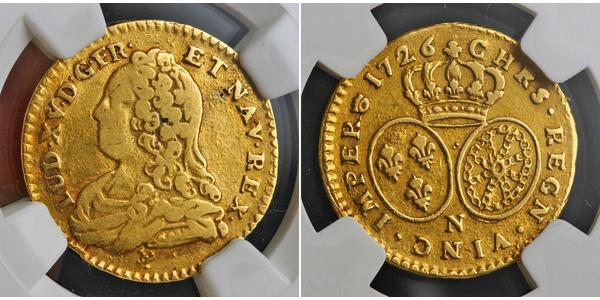 1/2 Луидор Королевство Франция (843-1791) Золото Людовик XV (1710-1774)