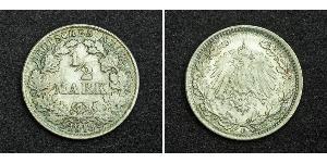 1/2 Марка Германская империя (1871-1918) Серебро 