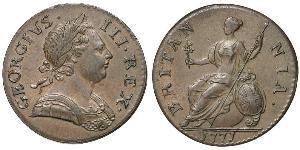 1/2 Пенни Королевство Великобритания (1707-1801) Бронза Георг III (1738-1820)