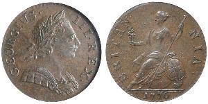1/2 Пенни Королевство Великобритания (1707-1801) Бронза Георг III (1738-1820)