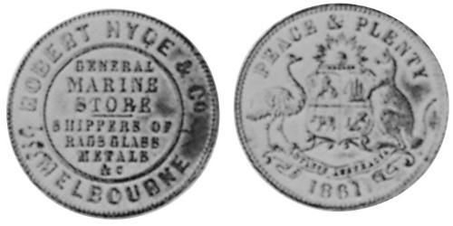 1/2 Пенни Австралия (1788 - 1939) Медь 
