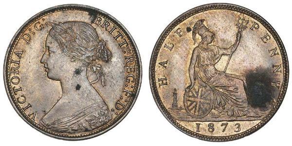 1/2 Пенни Великобритания  Медь Виктория (1819 - 1901)