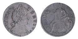 1/2 Пенни Королевство Англия (927-1649,1660-1707) Медь Вильгельм III (1650-1702)