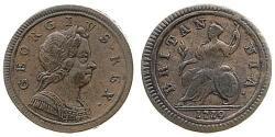 1/2 Пенни Королевство Великобритания (1707-1801) Медь Георг I (1660-1727)