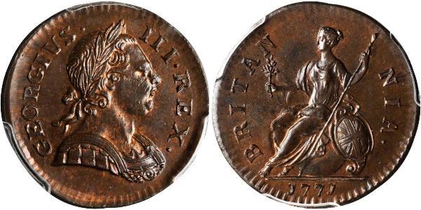 1/2 Пені Королівство Великобританія (1707-1801) Бронза Георг III (1738-1820)