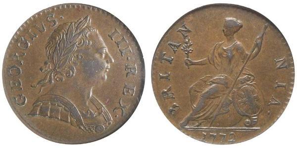1/2 Пені Королівство Великобританія (1707-1801) Бронза Георг III (1738-1820)