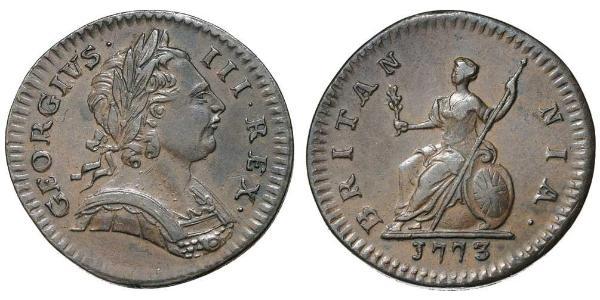 1/2 Пені Королівство Великобританія (1707-1801) Бронза Георг III (1738-1820)