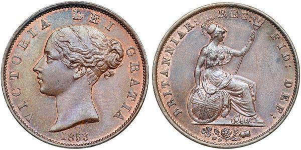 1/2 Пені Сполучене королівство Великобританії та Ірландії (1801-1922) Бронза Вікторія (1819 - 1901)
