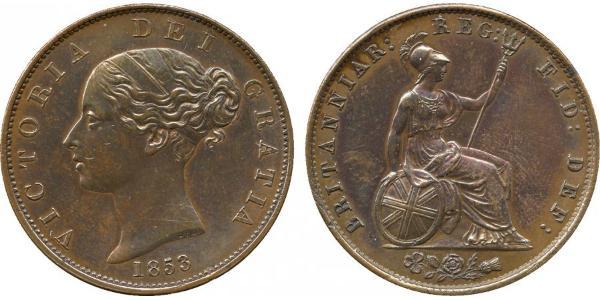 1/2 Пені Сполучене королівство Великобританії та Ірландії (1801-1922) Бронза Вікторія (1819 - 1901)