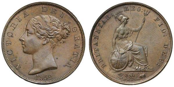 1/2 Пені Сполучене королівство Великобританії та Ірландії (1801-1922) Бронза Вікторія (1819 - 1901)