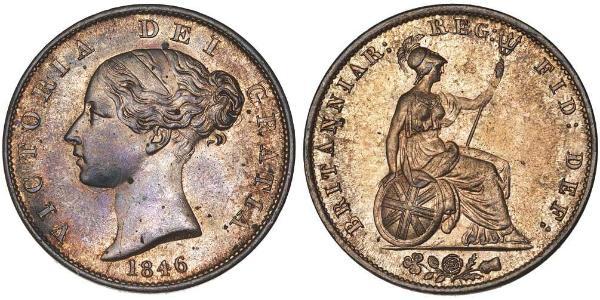 1/2 Пені Сполучене королівство Великобританії та Ірландії (1801-1922) Бронза Вікторія (1819 - 1901)