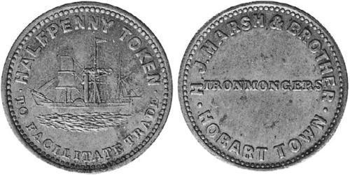 1/2 Пені Австралія (1788 - 1939) Мідь 
