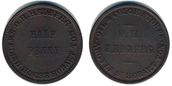 1/2 Пені Австралія (1788 - 1939) Мідь 