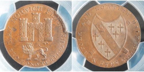 1/2 Пені Велика Британія  Мідь 