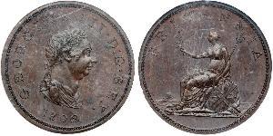 1/2 Пені Сполучене королівство Великобританії та Ірландії (1801-1922) Мідь Георг III (1738-1820)