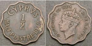 1/2 Піастр Британський Кіпр (1878 - 1960) Бронза 