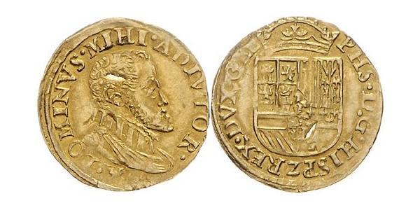 1/2 Реал Габсбургская Испания (1506 - 1700) Золото Филипп II (король Испании) (1527-1598)