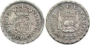 1/2 Реал Новая Испания (1519 - 1821) Серебро Фердинанд VII король Испании (1784-1833)