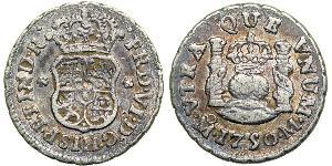 1/2 Реал Новая Испания (1519 - 1821) Серебро Фердинанд VII король Испании (1784-1833)