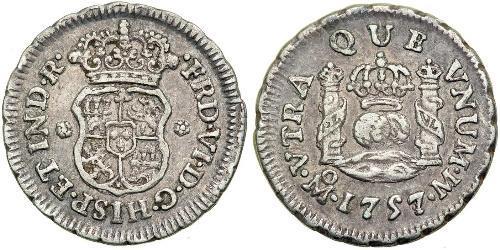 1/2 Реал Новая Испания (1519 - 1821) Серебро Фердинанд VII король Испании (1784-1833)