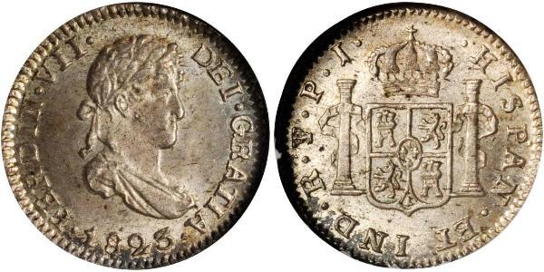 1/2 Реал Болівія Срібло Фердинанд VII король Іспанії (1784-1833)