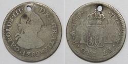 1/2 Реал Нова Іспанія (1519 - 1821) Срібло 