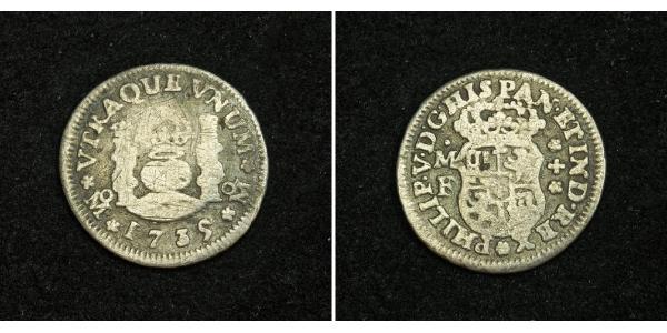 1/2 Реал Нова Іспанія (1519 - 1821) Срібло 