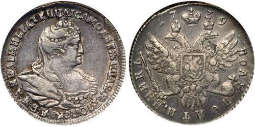 1/2 Рубль Российская империя (1720-1917) Серебро Анна Иоанновна (1693-1740)