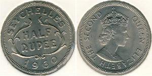1/2 Рупия Сейшелы Никель/Медь Елизавета II (1926-2022)