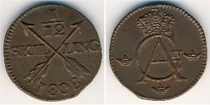1/2 Скиллинг Sweden Copper 