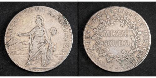 1/2 Скудо Папська держава (752-1870) Срібло 