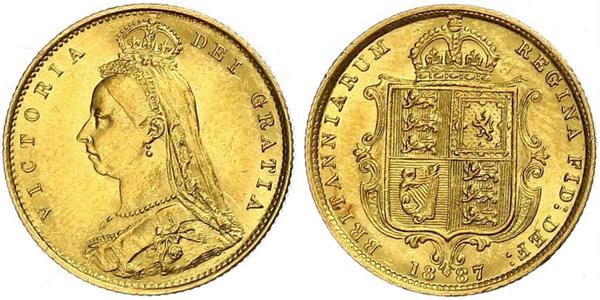 1/2 Соверен Великобритания  Золото Виктория (1819 - 1901)