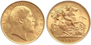1/2 Соверен Соединённое королевство Великобритании и Ирландии (1801-1922) Золото Эдуард VII (1841-1910)