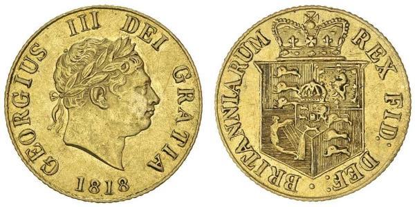 1/2 Соверен Соединённое королевство Великобритании и Ирландии (1801-1922) Золото Георг III (1738-1820)